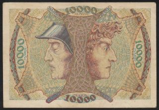 1923 10,  000 Mark Mannheim German State Baden Rare Vintage Emergency Banknote Xf