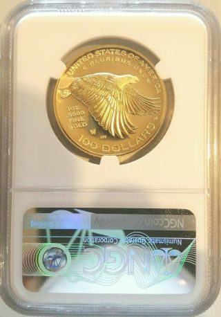 2017 225th Anniv High Relief U.  S.  Liberty 1 oz Gold $100 NGC PF - 70 Ultra Cameo 3