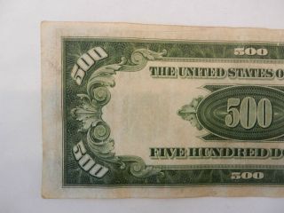 1934 - A $500 U.  S.  Fedral Reserve Note 5