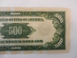 1934 - A $500 U.  S.  Fedral Reserve Note 6