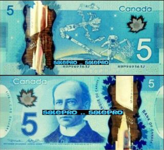 Canada 2013 Canadian Macklem - Poloz Signatures Polymer $5 Dollar Banknote Unc