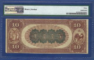 Ny 1882 $10 Brown - Back ♚♚amsterdam,  York♚♚ Pmg Vf 30 Great Color