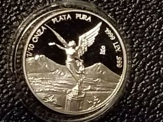 1999 Mexico Silver 4 - Coin Libertad Proof Set - KEY DATE - 600 Minted - VERY RARE 4