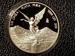 1999 Mexico Silver 4 - Coin Libertad Proof Set - KEY DATE - 600 Minted - VERY RARE 6