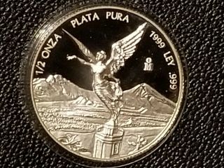 1999 Mexico Silver 4 - Coin Libertad Proof Set - KEY DATE - 600 Minted - VERY RARE 8