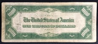 1934 One Thousand Dollar Bill Federal Reserve Note $1000 5
