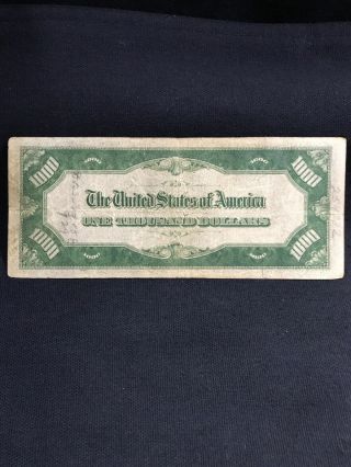 1934 One Thousand Dollar Bill Federal Reserve Note $1000 6