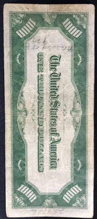 1934 One Thousand Dollar Bill Federal Reserve Note $1000 7
