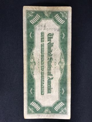 1934 One Thousand Dollar Bill Federal Reserve Note $1000 8