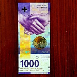 Switzerland Swiss 1000 Francs Gem Unc.