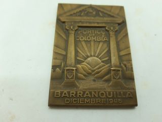 1946 Central American And Caribbean Games Barranquilla Medal Huguenin Le Locle