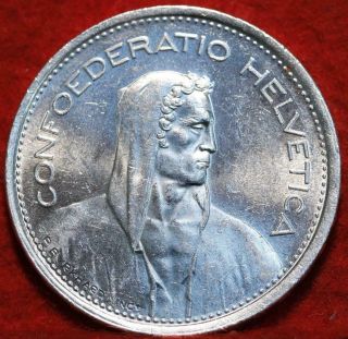 Uncirculated 1969 - B Switzerland 5 Francs Silver Foreign Coin