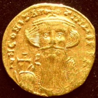 Byzantine,  Constans Ii,  641 - 668,  Gold Solidus,  Officinae B,  S.  956