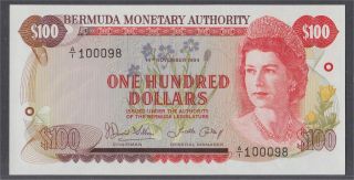 Bermuda 100 Dollars 1984 P.  33b Unc