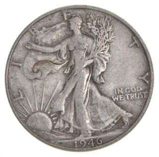 Xf,  1946 Walking Liberty 90 Silver Us Half Dollar - Coin 531