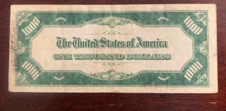 1934 1000 Dollar Note From Federal Bank Of Chicago 2