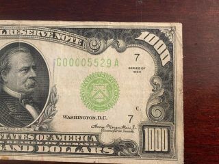1934 1000 Dollar Note From Federal Bank Of Chicago 3