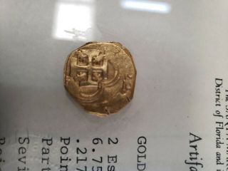 atocha coins Two Escudo recovered from spanish galleon Margarita with provenance 2