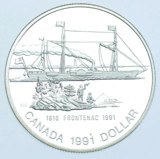 Canada Elizabeth Ii Dollar,  1991 Silver Proof Coin Afdc