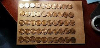 Roll Of 50 1944 Canada Small Cents Key Issue - Bu Details All Are Lacquered