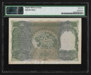 British India 1938,  100 Rupees,  MADRAS,  PMG Choice Very Fine 35,  Pick 20n. 2