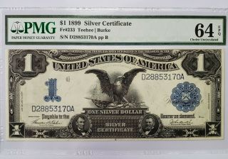 1899 $1 Silver Certificate Fr 233 Pmg 64 Epq