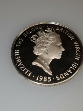 1 Ea British Virgin Islands 1985 Elizabeth Ii 20 Dollars / Franklin