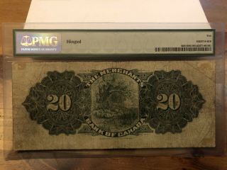 1907 Merchants bank of Canada $20 PMG VG10 only 15 known to exist 2