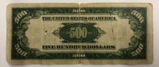 1934 - A $500 Federal Reserve Note U.  S.  Currency 2