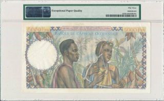 Banque de I ' Afrique Occidentale French West Africa 5000 Fr.  1950 PMG 53EPQ 2