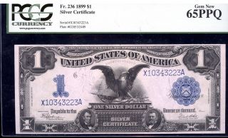 1899 $1 Silver Certificate Fr 236 Pcgs Graded 65ppq Gem Note