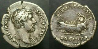 Hadrian.  Ad 117 - 138.  Ar Denarius (18mm,  3.  02 G,  1h).  Rome.  Struck Ad 132 - 135