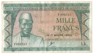 Guinea 1000 Francs 1960 P - 15