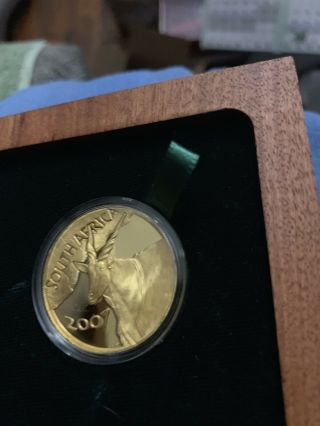 2007 South African R100 1 Oz.  9999 Gold Eland Only 250 Minted 4