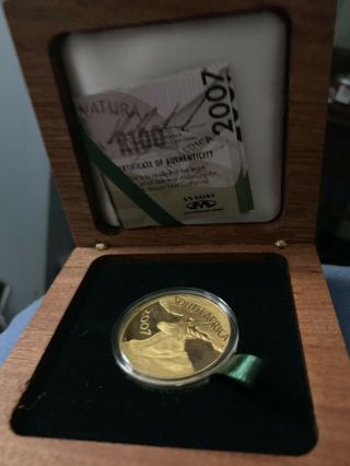 2007 South African R100 1 Oz.  9999 Gold Eland Only 250 Minted 8