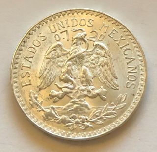 1943 50 Centavos Mexico Silver Coin 4