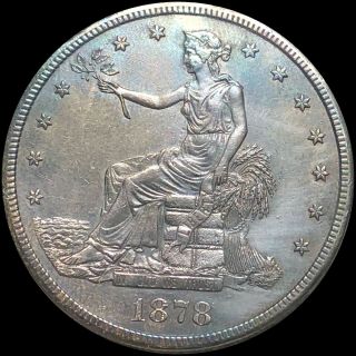 1878 - CC Trade Silver Dollar CLOSE UNCIRCULATED Rare Carson City Collectible bu 2