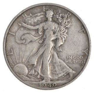 Xf,  1940 - S Walking Liberty 90 Silver Us Half Dollar - Coin 515