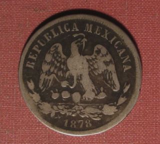 1878 Zs MEXICO 50 CENTAVOS - NEAT CIRCULATED COIN,  DARK CONTRASTING SURFACES 4