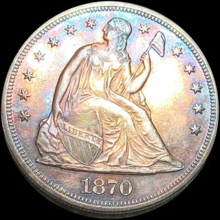 1870 Seated Dollar Perfect Proof - Like Uncirculated Liberty $1 Silver Perfect