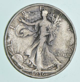 Strong Feather Details - 1936 - S Walking Liberty Half Dollar 304