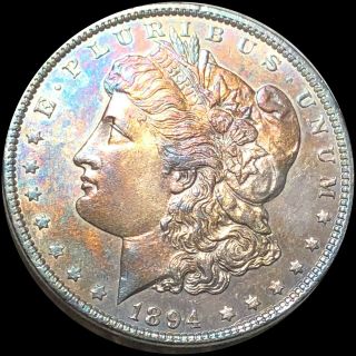 1894 Morgan Silver Dollar GEMMY UNCIRCULATED High End Philadelphia ms bu Coin NR 3