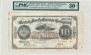 British North Borneo Company British North Borneo $10 1927 Rare Pmg 30net