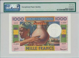 Banque de l ' Indo Chine French Somaliland 1000 Francs 1946 Specimen PMG 68EPQ 2