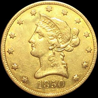 1850 " Small Date " Closely Uncirculated Gold Eagle Liberty Head Philly Coin