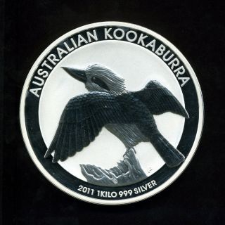 Australia: 2011 Perth $30 1 Kilogram.  999 Silver Kookaburra (32.  15 Oz)