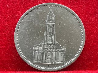 5 Reichsmark Deutschen Nazi Silber 1934 F Potzdam Church Without Date Silber