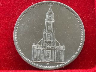 5 Reichsmark Deutschen Nazi Silber 1934 A Potzdam Church Without Date Silber
