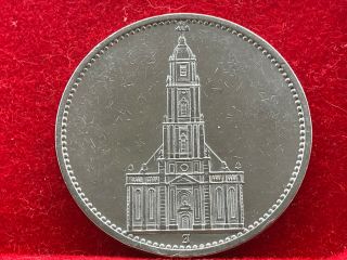 5 Reichsmark Deutschen Nazi Silber 1935 J Potzdam Church Without Date Silber