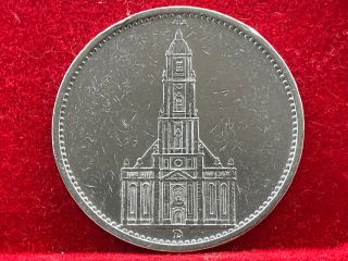 5 Reichsmark Deutschen Nazi Silber 1934 D Potzdam Church Without Date Silber